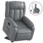 vidaXL Sillón reclinable elevable cuero artificial gris vidaXL Sillón reclinable elevable cuero artificial gris