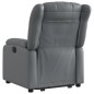 vidaXL Sillón reclinable elevable cuero artificial gris vidaXL Sillón reclinable elevable cuero artificial gris