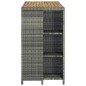 vidaXL Mesa bar estante almacenaje 120x60x110 cm ratán sintético gris vidaXL Mesa bar estante almacenaje 120x60x110 cm ratán sintético gris