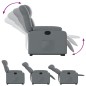 vidaXL Sillón reclinable elevable cuero artificial gris vidaXL Sillón reclinable elevable cuero artificial gris