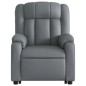 vidaXL Sillón reclinable elevable cuero artificial gris vidaXL Sillón reclinable elevable cuero artificial gris