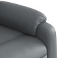 vidaXL Sillón reclinable elevable cuero artificial gris vidaXL Sillón reclinable elevable cuero artificial gris