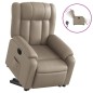 vidaXL Sillón elevable eléctrico cuero artificial capuchino vidaXL Sillón elevable eléctrico cuero artificial capuchino