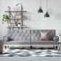 vidaXL Sofá cama con reposabrazos tela gris claro vidaXL Sofá cama con reposabrazos tela gris claro