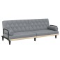 vidaXL Sofá cama con reposabrazos tela gris claro vidaXL Sofá cama con reposabrazos tela gris claro