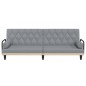 vidaXL Sofá cama con reposabrazos tela gris claro vidaXL Sofá cama con reposabrazos tela gris claro