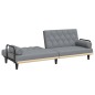 vidaXL Sofá cama con reposabrazos tela gris claro vidaXL Sofá cama con reposabrazos tela gris claro