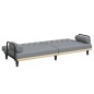 vidaXL Sofá cama con reposabrazos tela gris claro vidaXL Sofá cama con reposabrazos tela gris claro