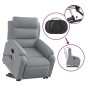 vidaXL Sillón de masaje reclinable de pie de tela gris claro vidaXL Sillón de masaje reclinable de pie de tela gris claro