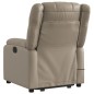 vidaXL Sillón reclinable masaje pie cuero artificial color capuchino vidaXL Sillón reclinable masaje pie cuero artificial color capuchino