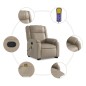 vidaXL Sillón reclinable masaje pie cuero artificial color capuchino vidaXL Sillón reclinable masaje pie cuero artificial color capuchino
