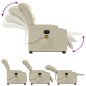 vidaXL Sillón reclinable de masaje de pie cuero artificial color crema vidaXL Sillón reclinable de masaje de pie cuero artificial color crema