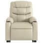 vidaXL Sillón reclinable de masaje de pie cuero artificial color crema vidaXL Sillón reclinable de masaje de pie cuero artificial color crema