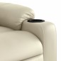 vidaXL Sillón reclinable de masaje de pie cuero artificial color crema vidaXL Sillón reclinable de masaje de pie cuero artificial color crema