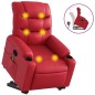 vidaXL Sillón reclinable de masaje de pie cuero artificial rojo vidaXL Sillón reclinable de masaje de pie cuero artificial rojo