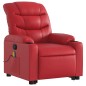 vidaXL Sillón reclinable de masaje de pie cuero artificial rojo vidaXL Sillón reclinable de masaje de pie cuero artificial rojo