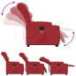 vidaXL Sillón reclinable de masaje de pie cuero artificial rojo vidaXL Sillón reclinable de masaje de pie cuero artificial rojo