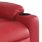 vidaXL Sillón reclinable de masaje de pie cuero artificial rojo vidaXL Sillón reclinable de masaje de pie cuero artificial rojo