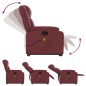 vidaXL Sillón reclinable de masaje de pie cuero artificial rojo tinto vidaXL Sillón reclinable de masaje de pie cuero artificial rojo tinto