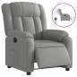 vidaXL Sillón reclinable eléctrico tela gris claro vidaXL Sillón reclinable eléctrico tela gris claro