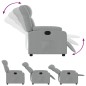 vidaXL Sillón reclinable eléctrico tela gris claro vidaXL Sillón reclinable eléctrico tela gris claro