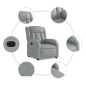 vidaXL Sillón reclinable eléctrico tela gris claro vidaXL Sillón reclinable eléctrico tela gris claro