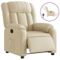 vidaXL Sillón reclinable eléctrico de tela crema vidaXL Sillón reclinable eléctrico de tela crema
