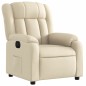 vidaXL Sillón reclinable eléctrico de tela crema vidaXL Sillón reclinable eléctrico de tela crema