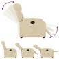 vidaXL Sillón reclinable eléctrico de tela crema vidaXL Sillón reclinable eléctrico de tela crema