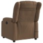 vidaXL Sillón reclinable de masaje eléctrico tela marrón vidaXL Sillón reclinable de masaje eléctrico tela marrón
