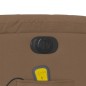 vidaXL Sillón reclinable de masaje eléctrico tela marrón vidaXL Sillón reclinable de masaje eléctrico tela marrón
