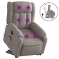 vidaXL Sillón reclinable de masaje elevable tela gris taupé vidaXL Sillón reclinable de masaje elevable tela gris taupé