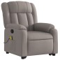 vidaXL Sillón reclinable de masaje elevable tela gris taupé vidaXL Sillón reclinable de masaje elevable tela gris taupé