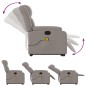 vidaXL Sillón reclinable de masaje elevable tela gris taupé vidaXL Sillón reclinable de masaje elevable tela gris taupé