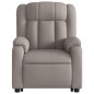 vidaXL Sillón reclinable de masaje elevable tela gris taupé vidaXL Sillón reclinable de masaje elevable tela gris taupé