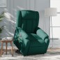vidaXL Silla de masaje reclinable de pie de tela verde oscura vidaXL Silla de masaje reclinable de pie de tela verde oscura