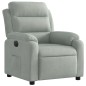 vidaXL Sillón reclinable eléctrico de terciopelo gris claro