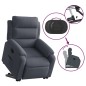vidaXL Sillón reclinable elevable terciopelo gris oscuro vidaXL Sillón reclinable elevable terciopelo gris oscuro
