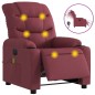 vidaXL Sillón de masaje reclinable eléctrico tela rojo tinto vidaXL Sillón de masaje reclinable eléctrico tela rojo tinto
