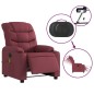 vidaXL Sillón de masaje reclinable eléctrico tela rojo tinto vidaXL Sillón de masaje reclinable eléctrico tela rojo tinto
