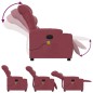 vidaXL Sillón de masaje reclinable eléctrico tela rojo tinto vidaXL Sillón de masaje reclinable eléctrico tela rojo tinto