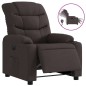 vidaXL Sillón reclinable eléctrico tela marrón oscuro vidaXL Sillón reclinable eléctrico tela marrón oscuro