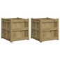 vidaXL Jardineras de exterior 2 unidades madera impregnada de pino vidaXL Jardineras de exterior 2 unidades madera impregnada de pino