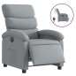 vidaXL Sillón reclinable eléctrico tela gris claro vidaXL Sillón reclinable eléctrico tela gris claro