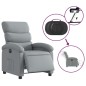 vidaXL Sillón reclinable eléctrico tela gris claro vidaXL Sillón reclinable eléctrico tela gris claro