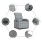 vidaXL Sillón reclinable eléctrico tela gris claro vidaXL Sillón reclinable eléctrico tela gris claro