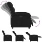 vidaXL Sillón reclinable eléctrico de tela negro vidaXL Sillón reclinable eléctrico de tela negro