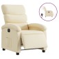 vidaXL Sillón reclinable eléctrico de tela crema vidaXL Sillón reclinable eléctrico de tela crema