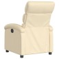vidaXL Sillón reclinable eléctrico de tela crema vidaXL Sillón reclinable eléctrico de tela crema