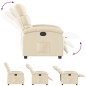 vidaXL Sillón reclinable eléctrico de tela crema vidaXL Sillón reclinable eléctrico de tela crema